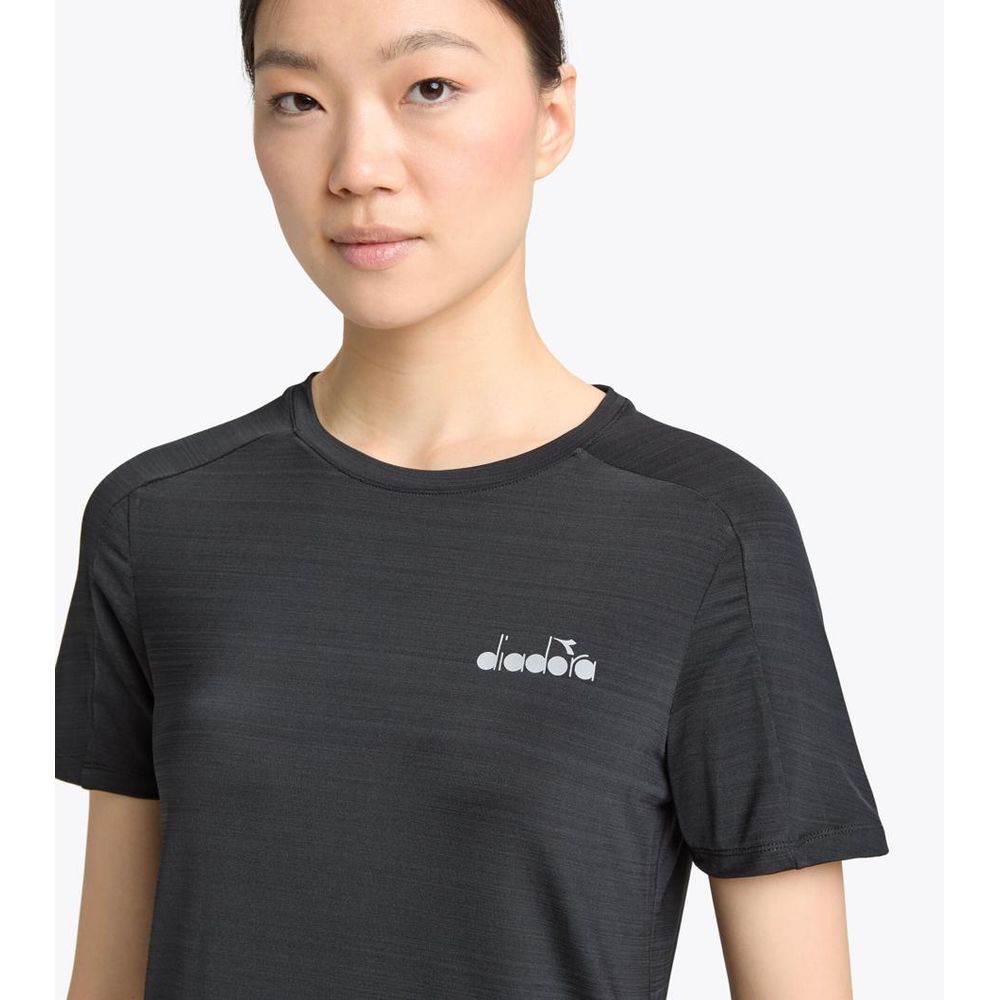 Diadora Schwarzes T-Shirt aus Polyester