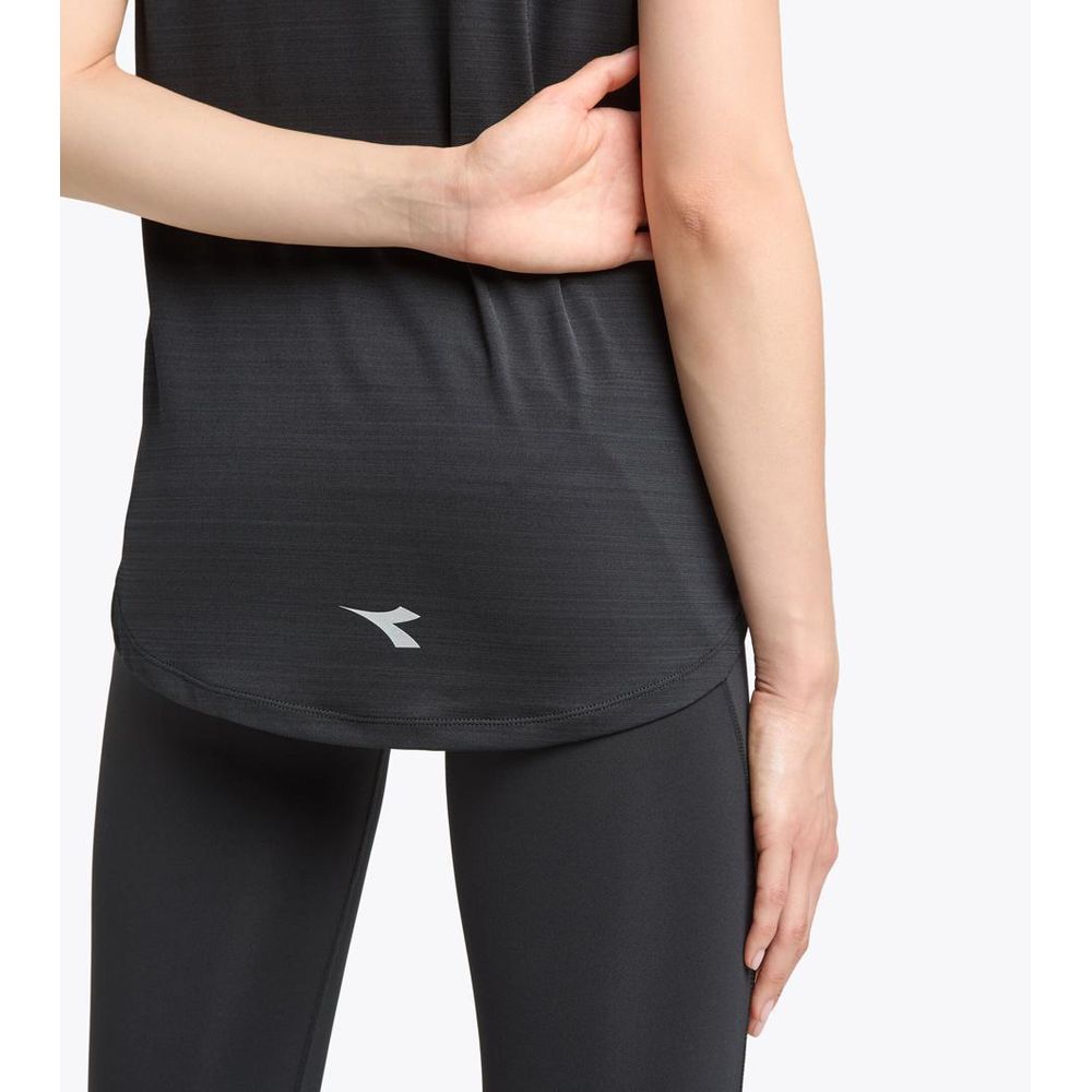 Diadora Schwarzes T-Shirt aus Polyester