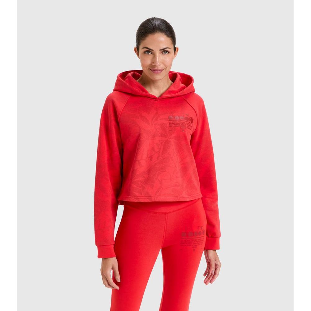 Diadora Rotes Baumwoll-Sweatshirt