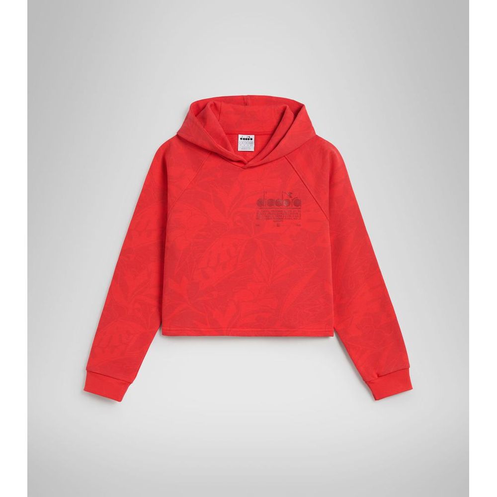 Diadora Rotes Baumwoll-Sweatshirt