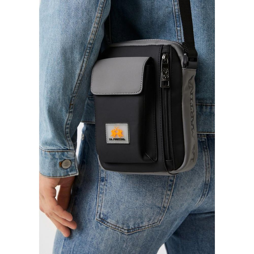 La Martina Zweifarbige Crossbody-Tasche aus Polyethylen