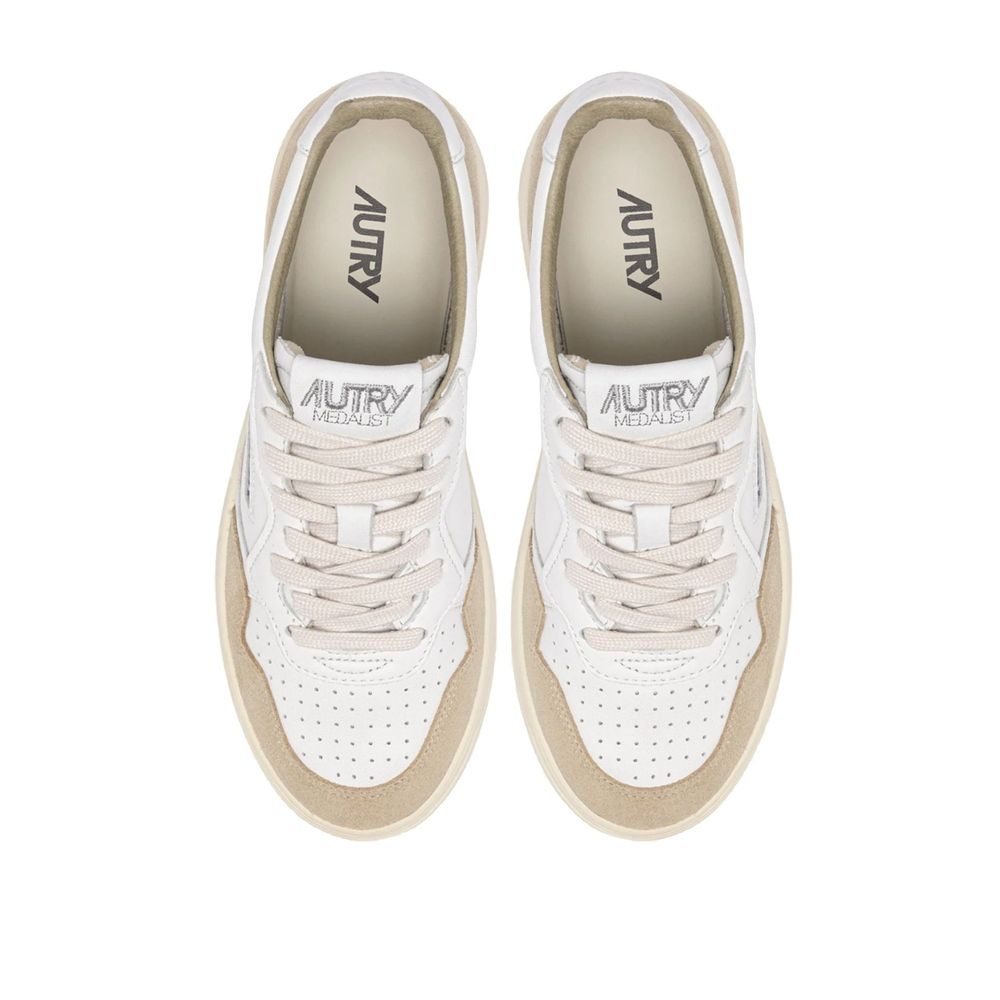 Autry Weiße Sneaker aus Ziegenleder