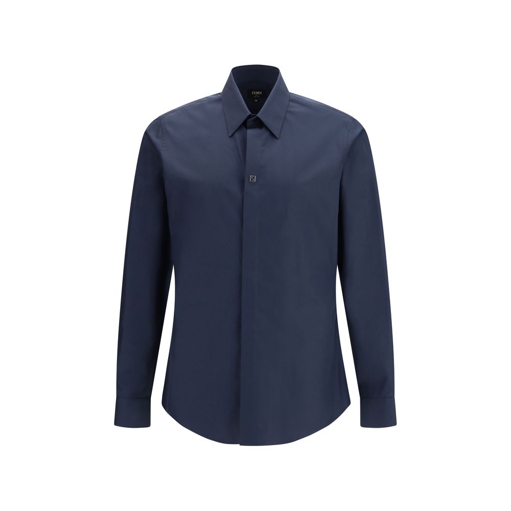Fendi Blaues Baumwollhemd