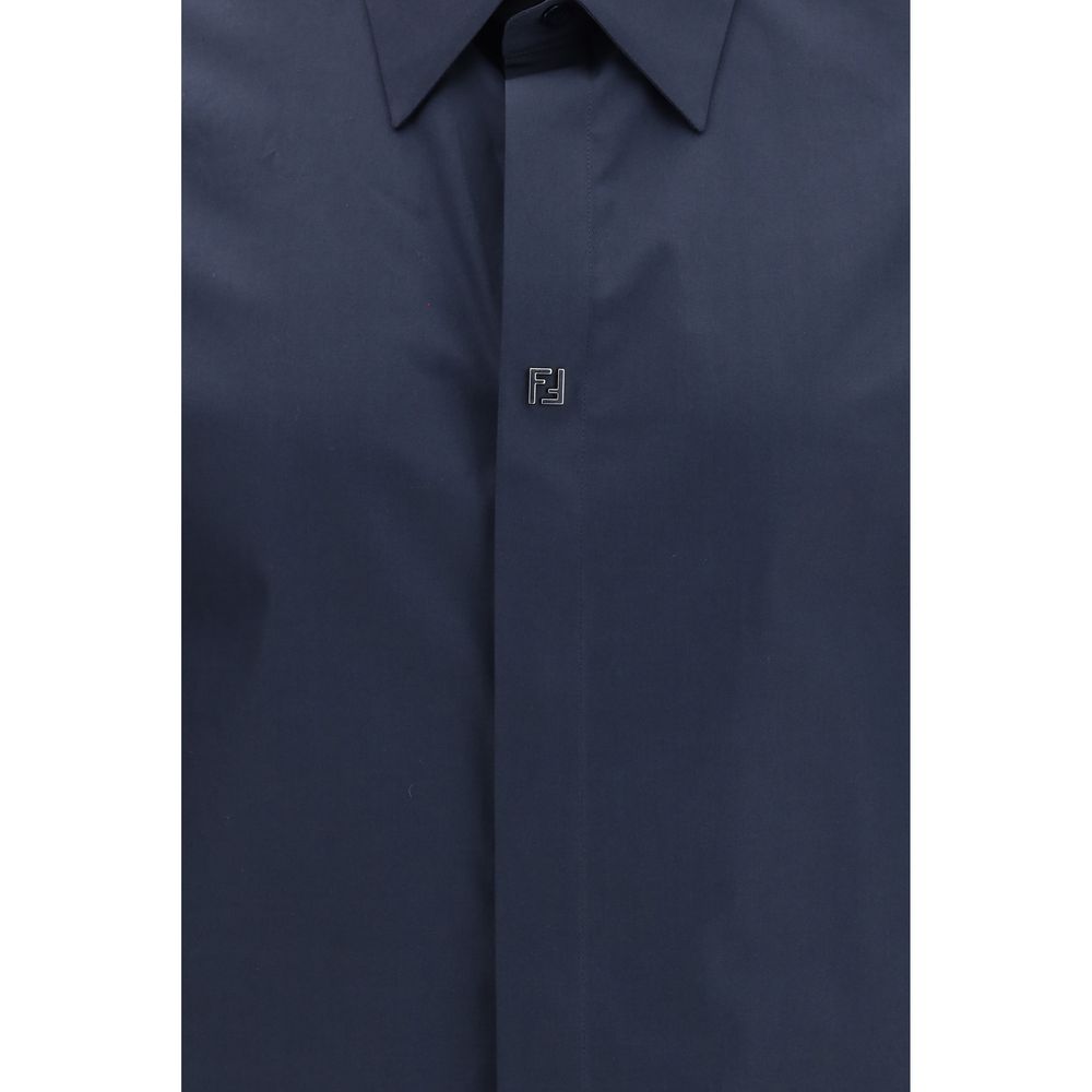 Fendi Blaues Baumwollhemd
