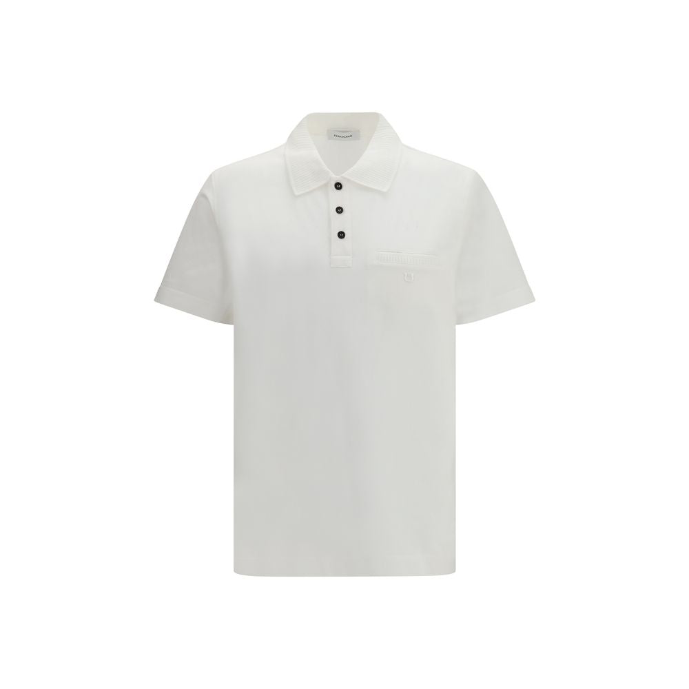 Ferragamo Weißes Poloshirt aus Baumwolle