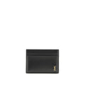 Saint Laurent Schwarzes Kalbsleder Bos Taurus Portemonnaie