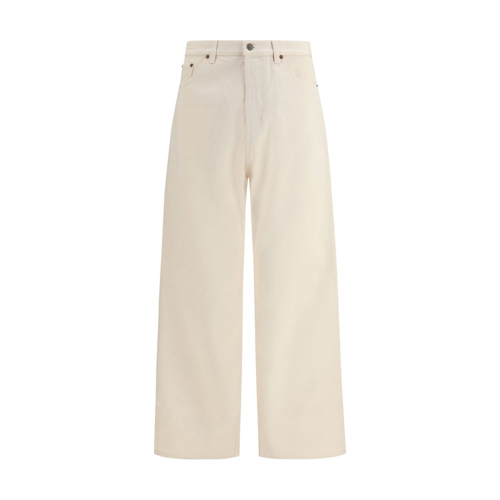 Valentino Beige Cotton Denim Jeans