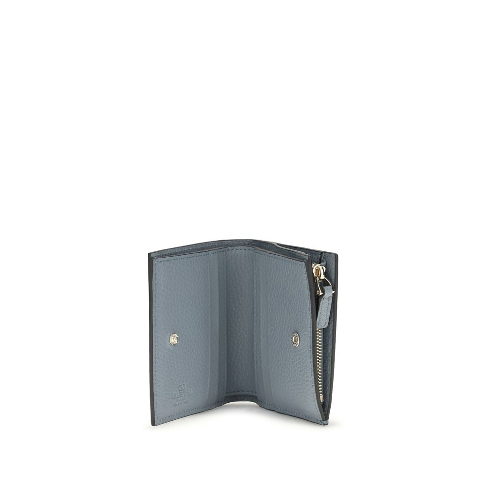 Valentino Garavani Ovis Aries Aries Lambskin Wallet in Blue