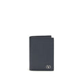 Valentino Garavani blue calf leather wallet Bos Taurus
