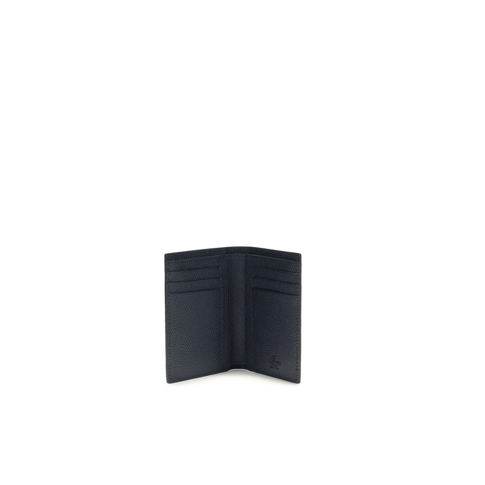 Valentino Garavani blue calf leather wallet Bos Taurus