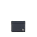 Valentino Garavani blue calf leather wallet Bos Taurus