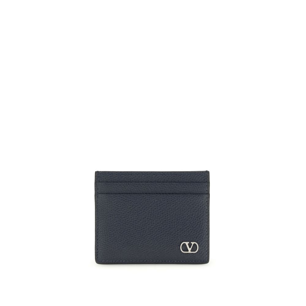 Valentino Garavani blue calf leather wallet Bos Taurus