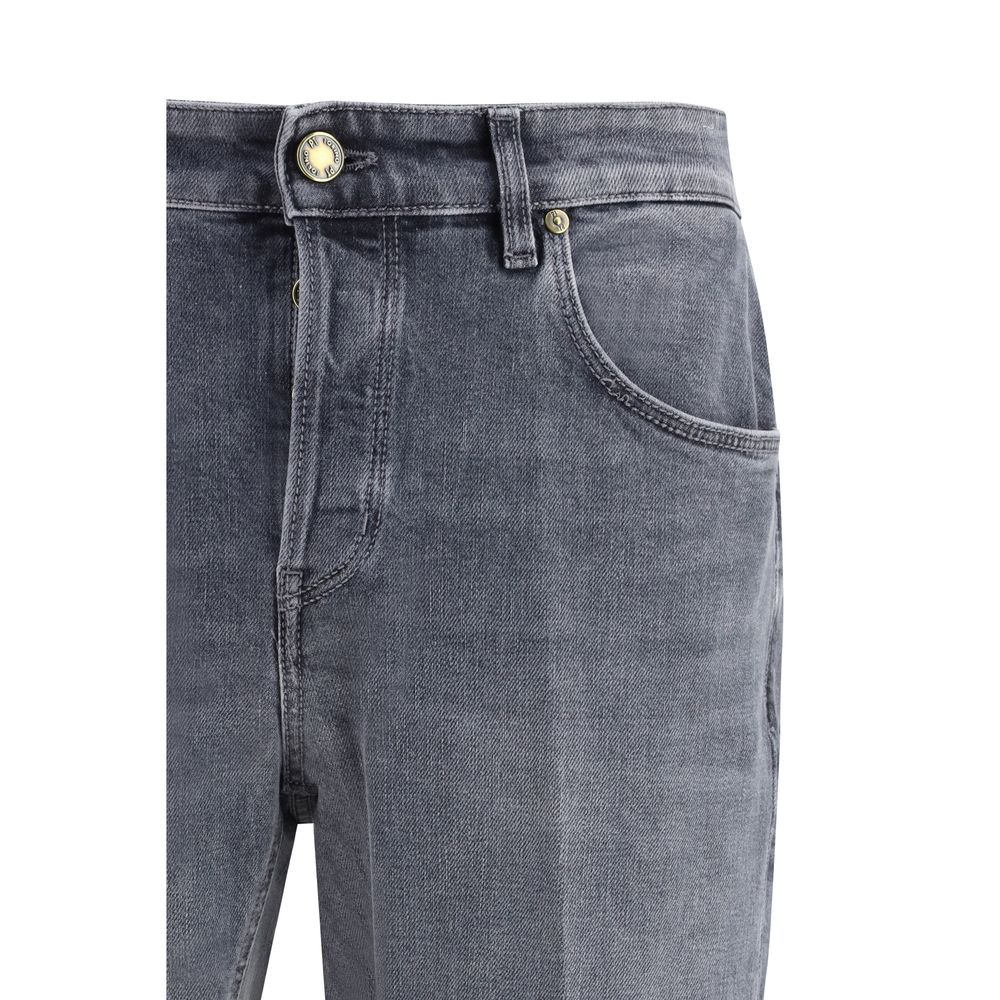 PT Torino Graue Baumwoll-Jeans Denim