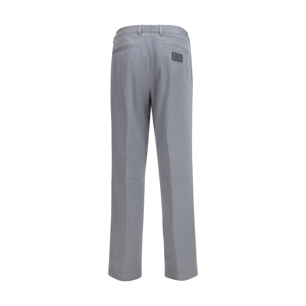 Fendi Grey Cotton Trousers for Everyday Wear
