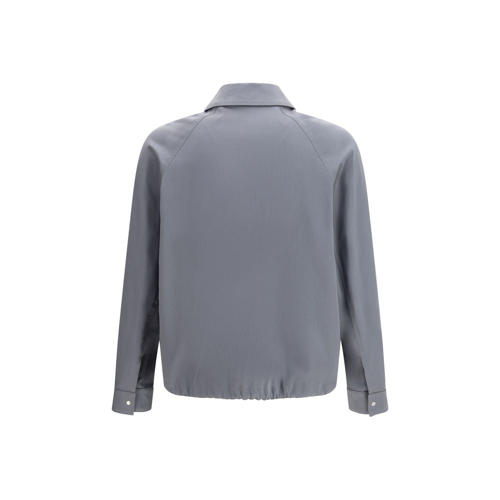 Fendi Graue Baumwoll-Shell-Jacke