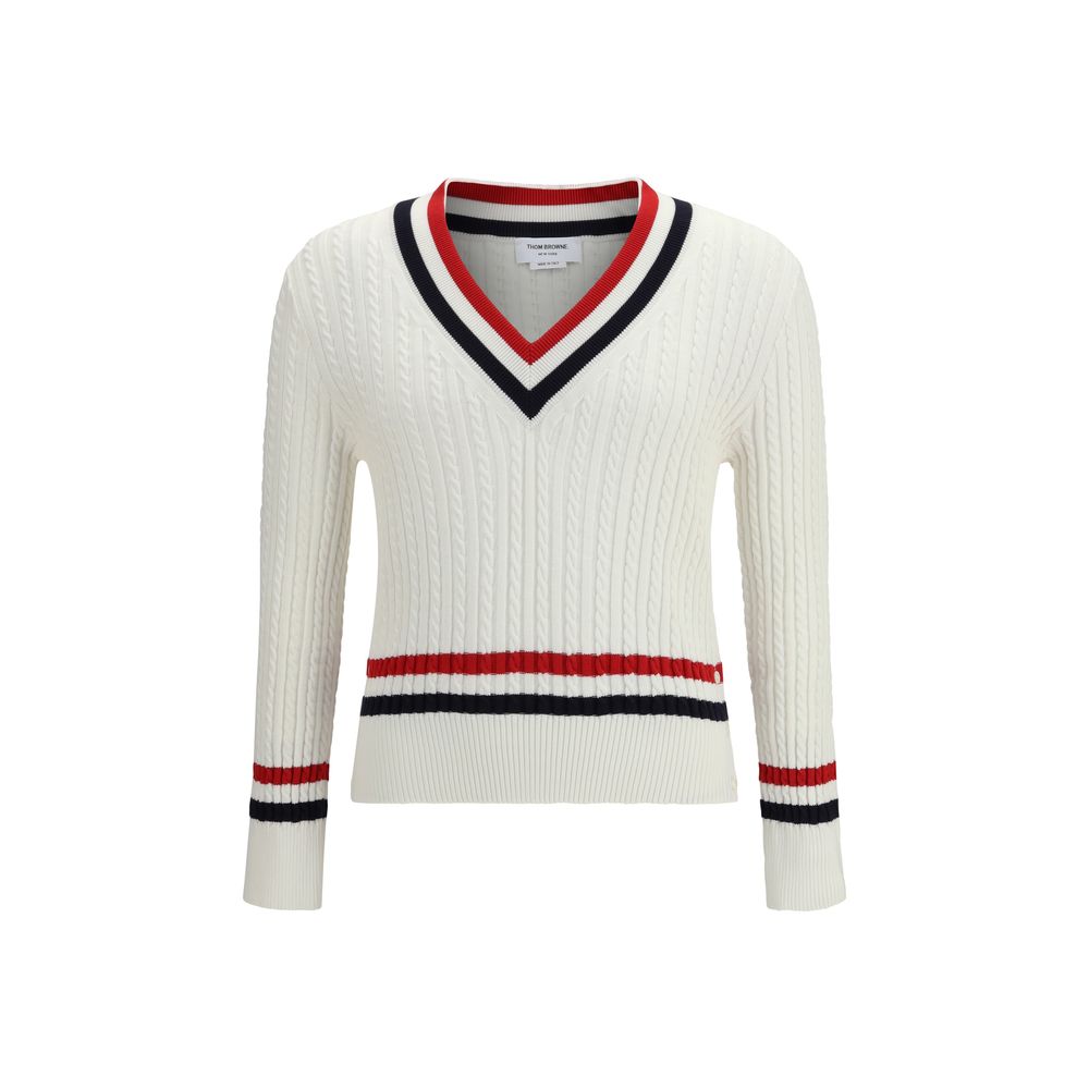 Thom Browne Weißes Baumwoll-Sweatshirt