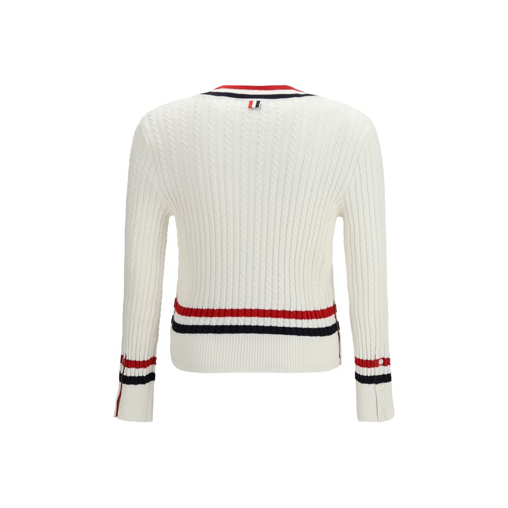 Thom Browne Weißes Baumwoll-Sweatshirt
