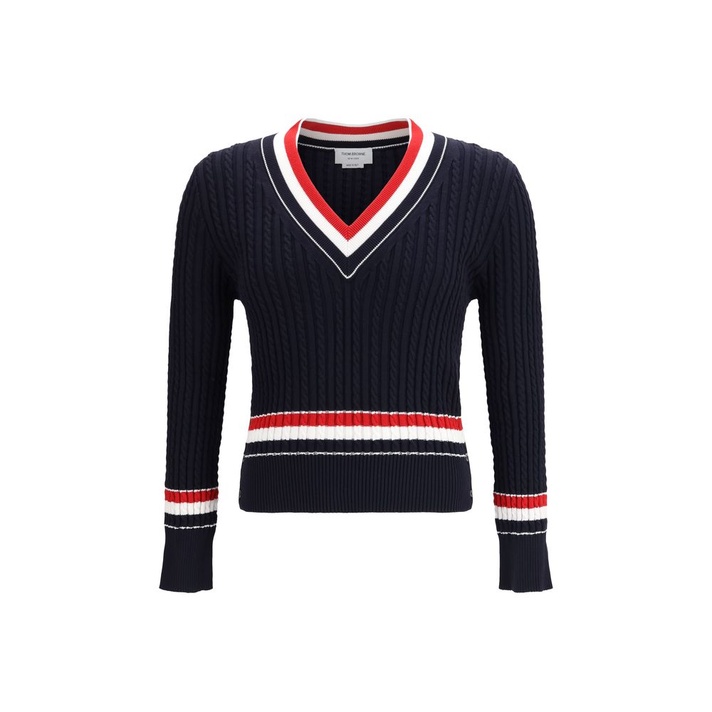 Thom Browne Blue Cotton Sweater