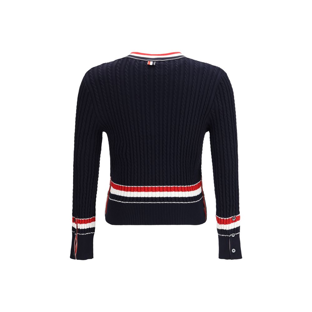 Thom Browne Blue Cotton Sweater