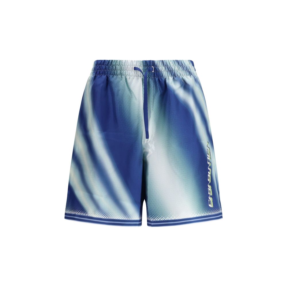 Casablanca Blaue Seiden-Shorts