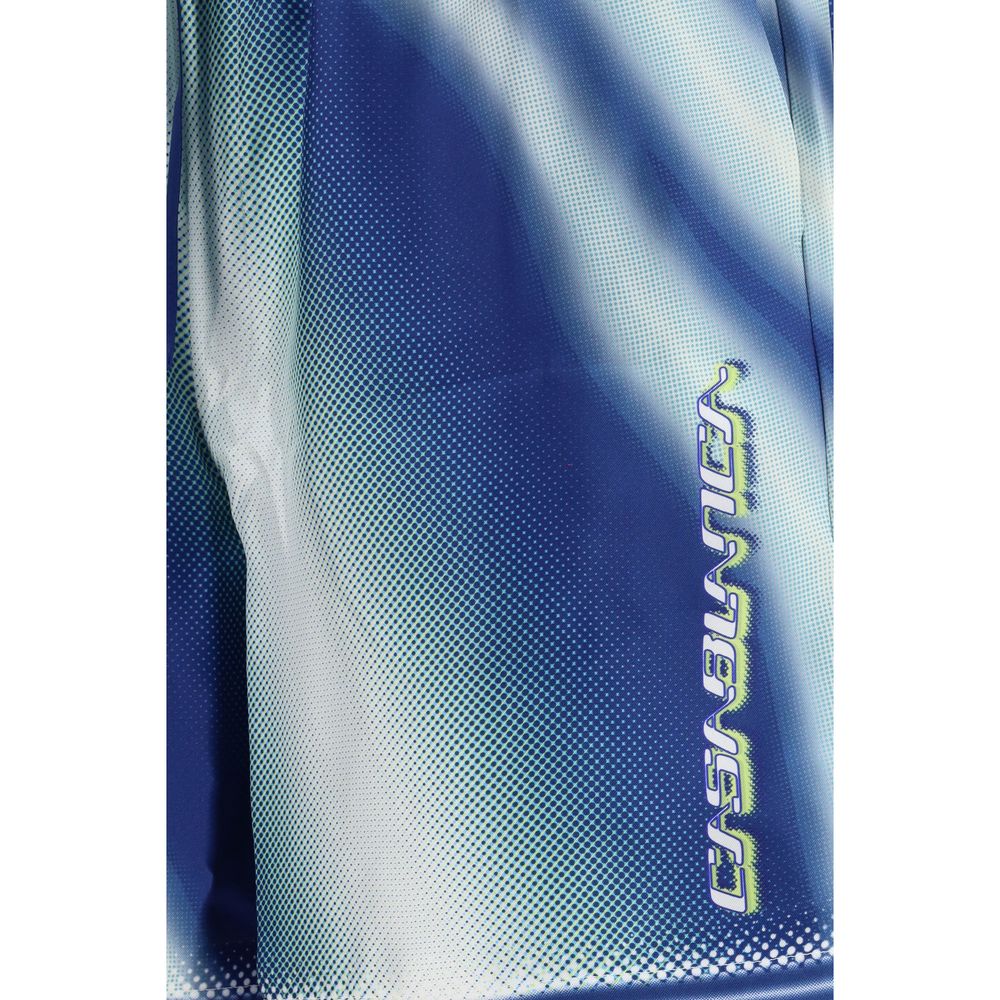 Casablanca Blaue Seiden-Shorts