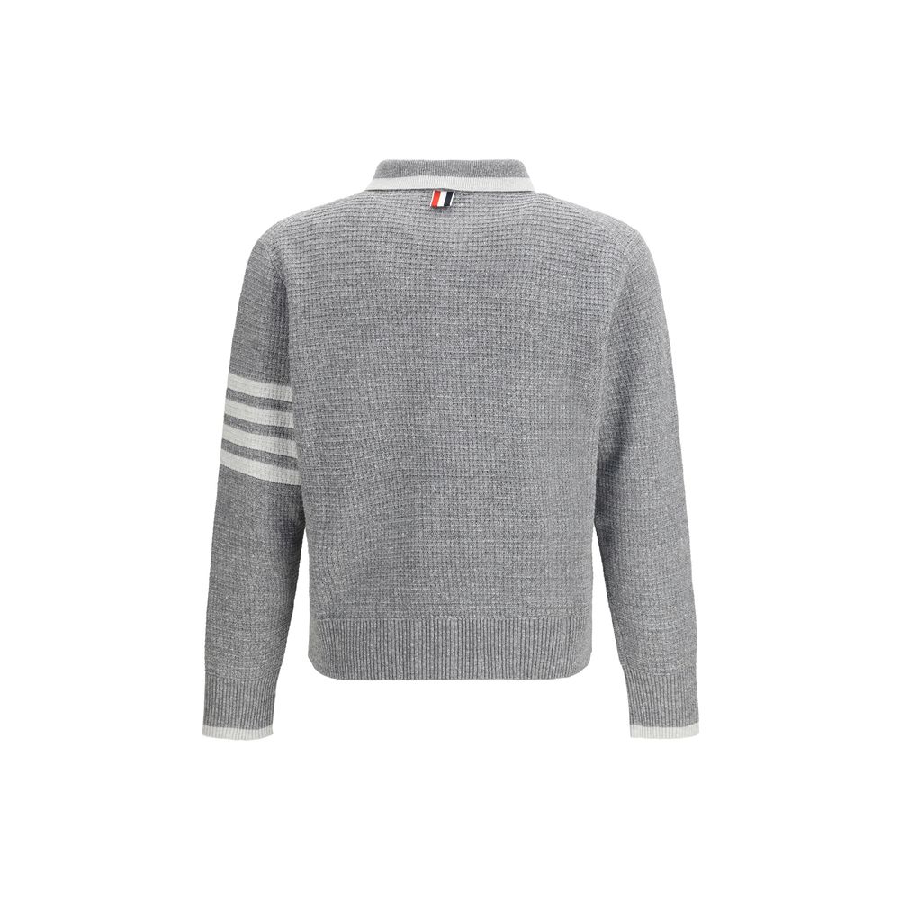 Thom Browne Graues Leinenhemd