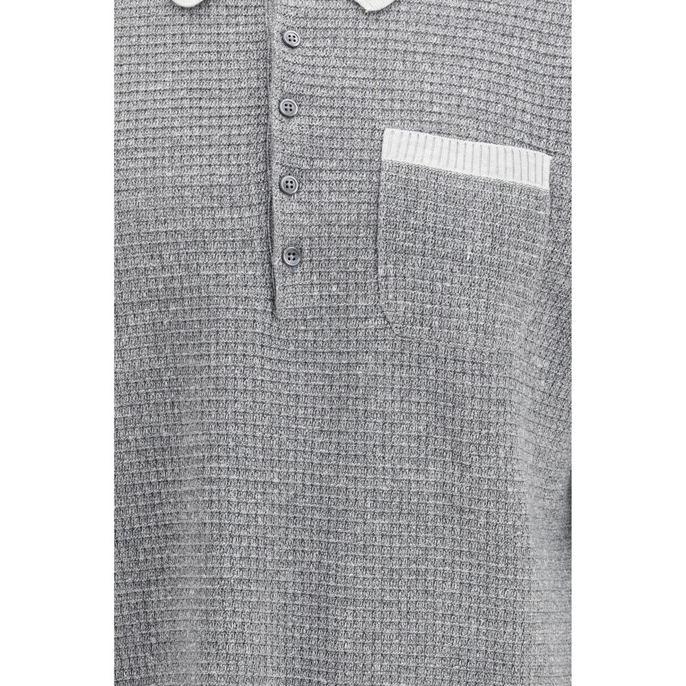 Thom Browne Graues Leinenhemd