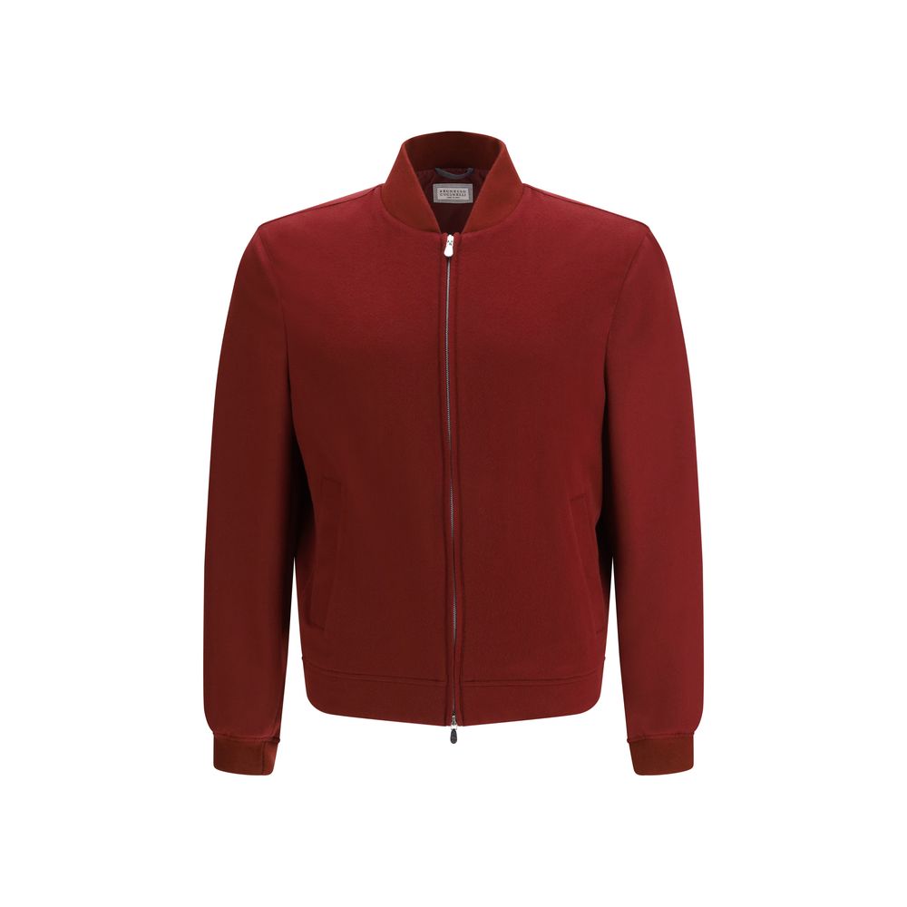 Brunello Cucinelli Mehrfarbige Kaschmir-Bomberjacke