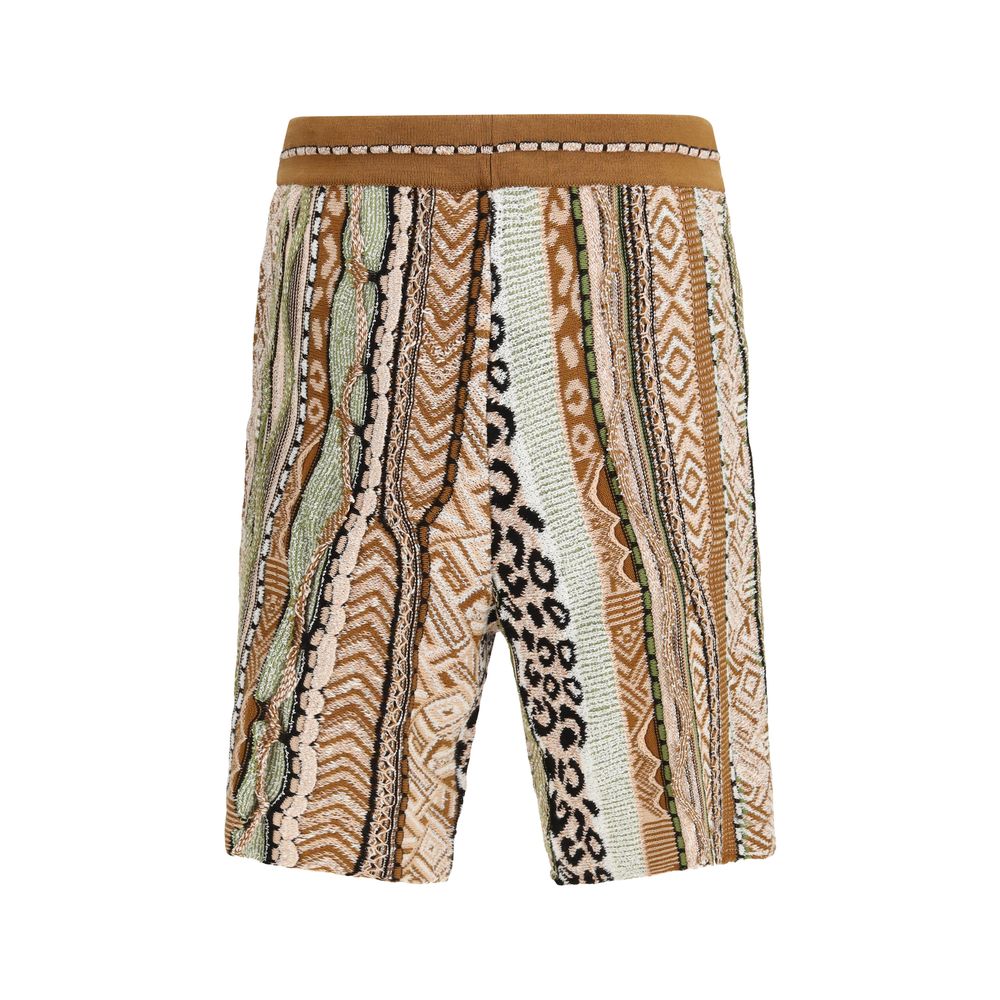 Laneus Mehrfarbige Baumwoll-Bermudashorts