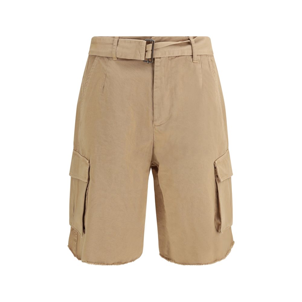 Laneus Beige Baumwoll-Bermudashorts