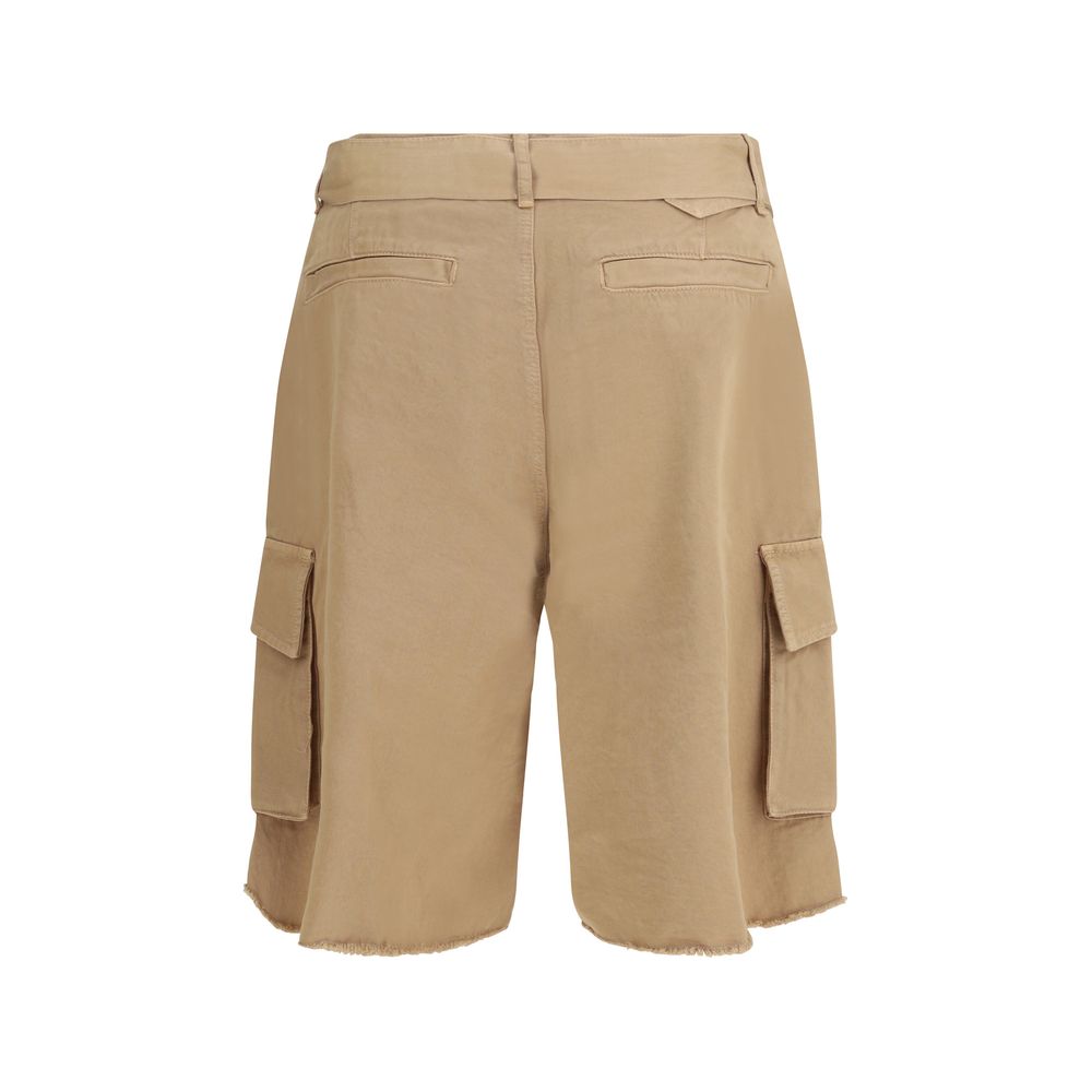 Laneus Beige Baumwoll-Bermudashorts