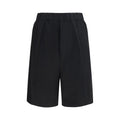 Laneus Schwarze Bermuda-Shorts aus Viskose