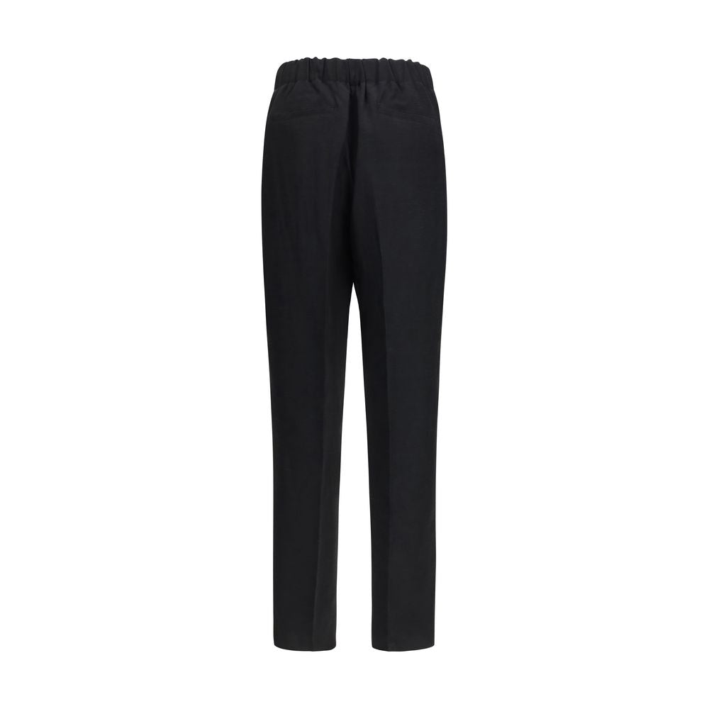 Laneus Schwarze Freizeithose aus Viskose