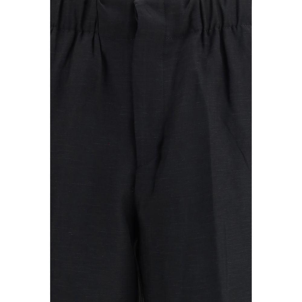 Laneus Schwarze Freizeithose aus Viskose