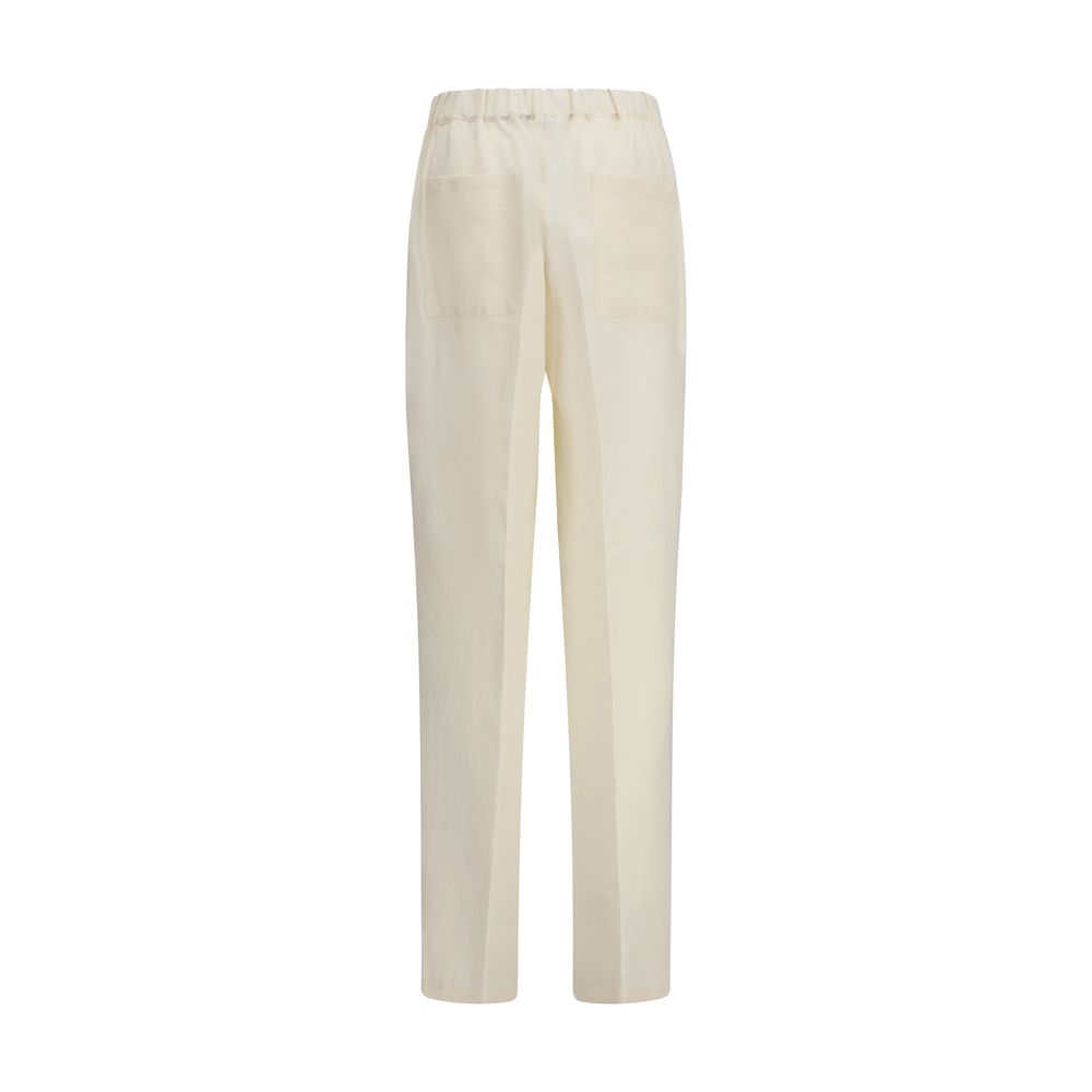Laneus Beige Viskose Freizeithose
