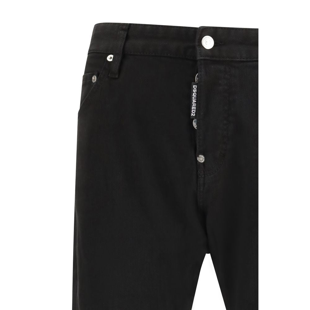 Dsquared² Black Slim-Fit Cotton Jeans