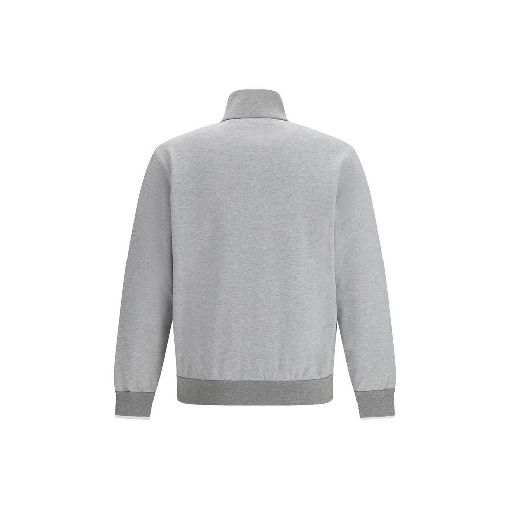 Brioni Grauer Baumwollpullover