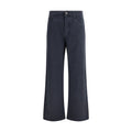 Miu Miu Blaue Baumwoll-Jeans mit ausgestelltem Bein