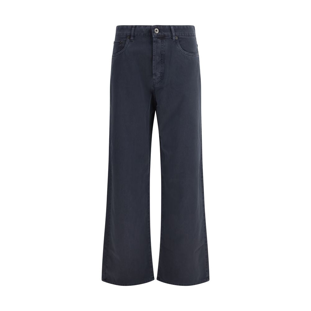 Miu Miu Blaue Baumwoll-Jeans mit ausgestelltem Bein
