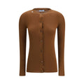 Prada Brown Fleece Wool Knitted Cardigan