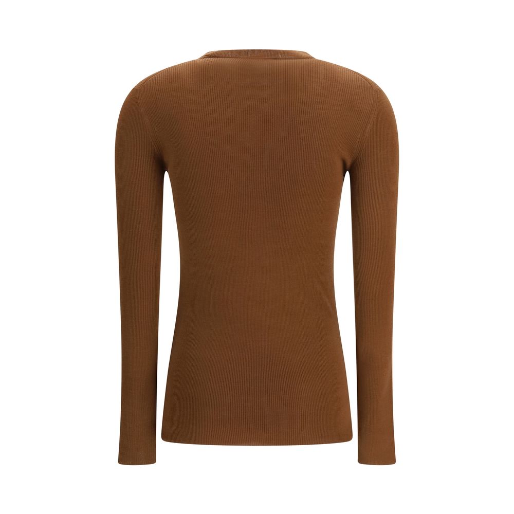 Prada Brown Fleece Wool Knitted Cardigan
