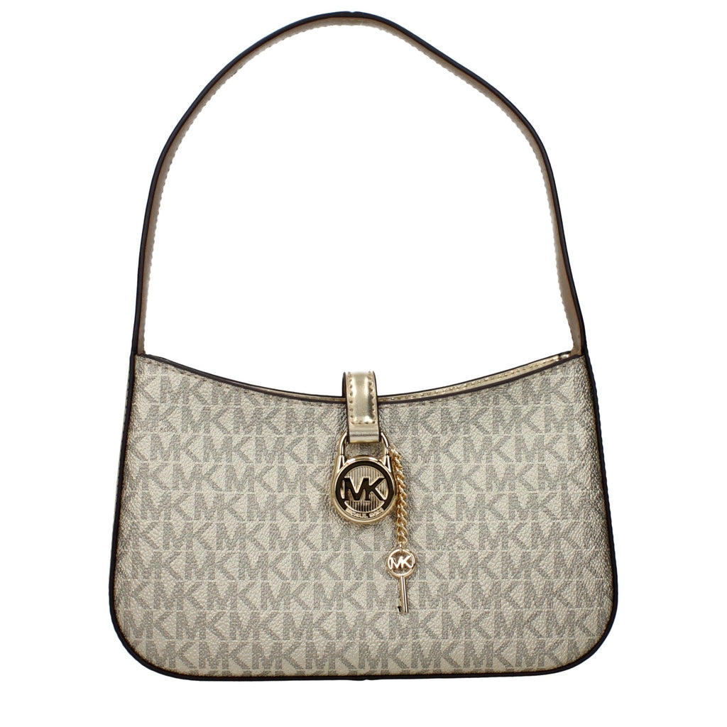 Michael Kors Goldfarbene Stoffhandtasche