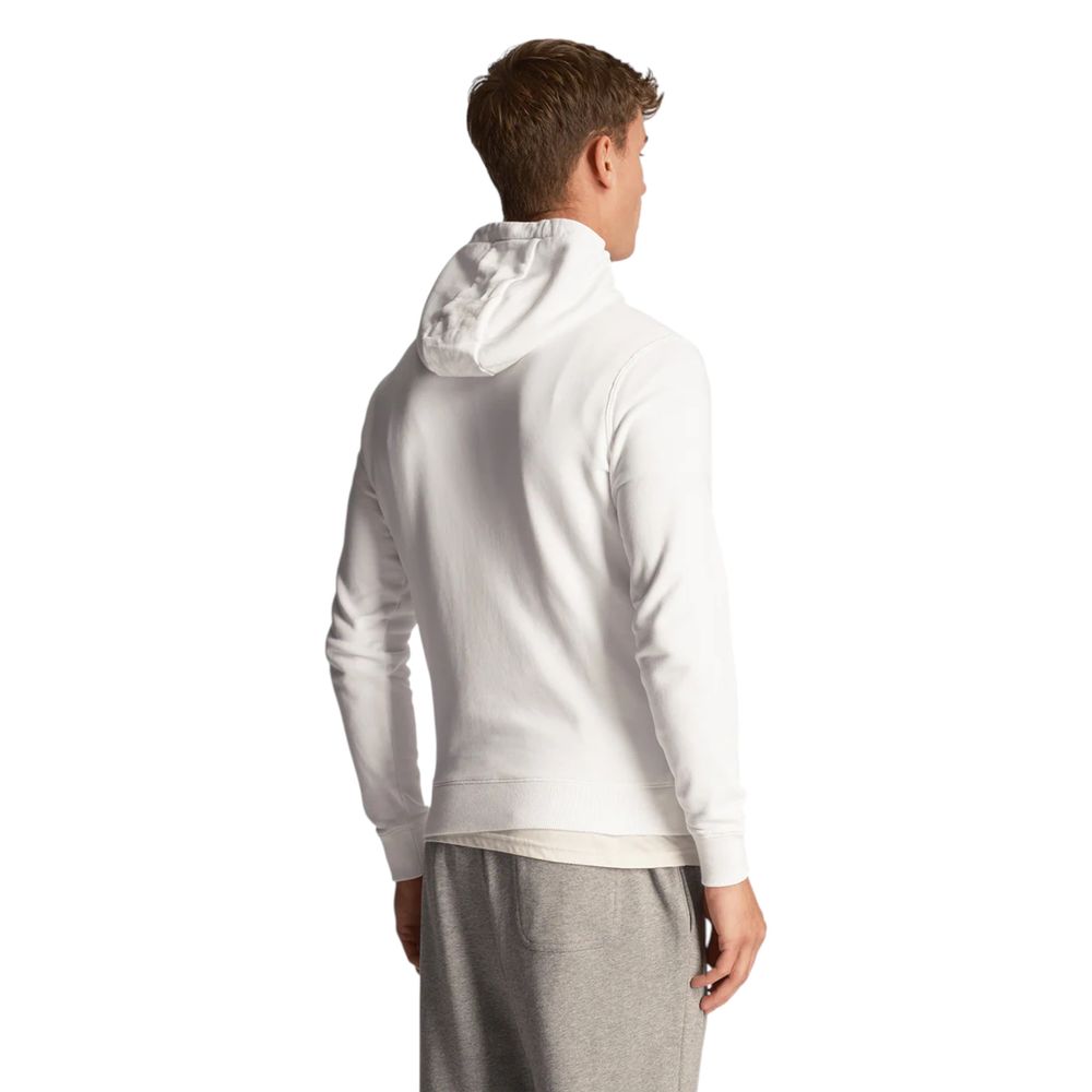 Lyle & Scott Weiße Baumwollkapuzenpullover