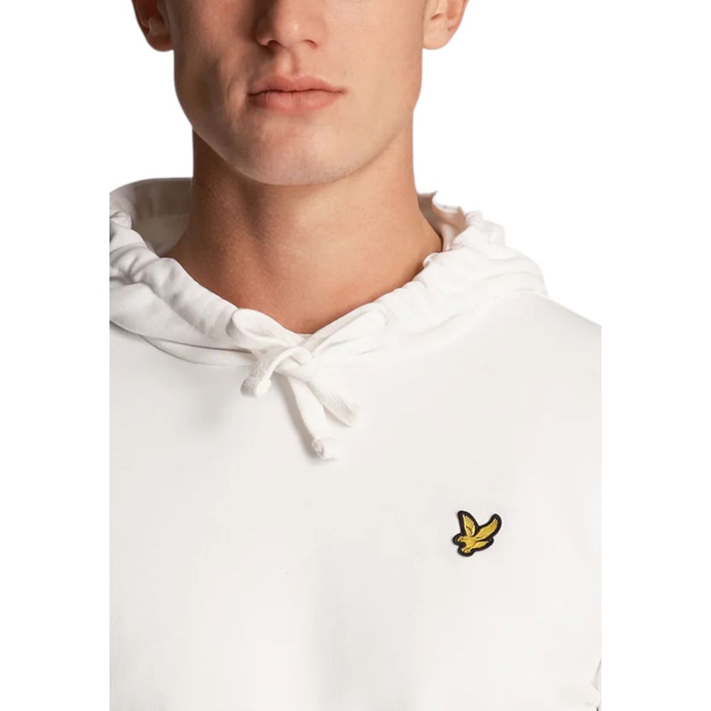 Lyle & Scott Weiße Baumwollkapuzenpullover