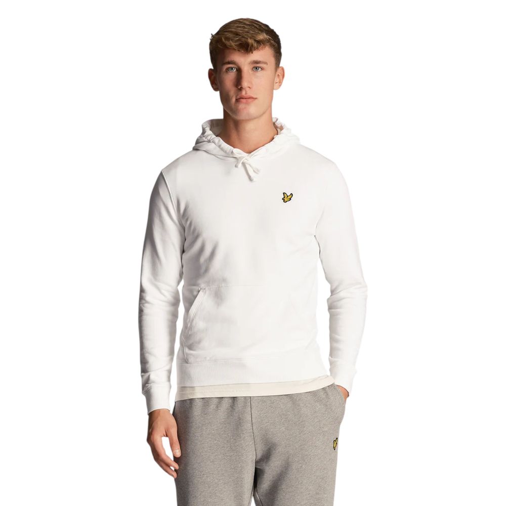 Lyle & Scott Weiße Baumwollkapuzenpullover