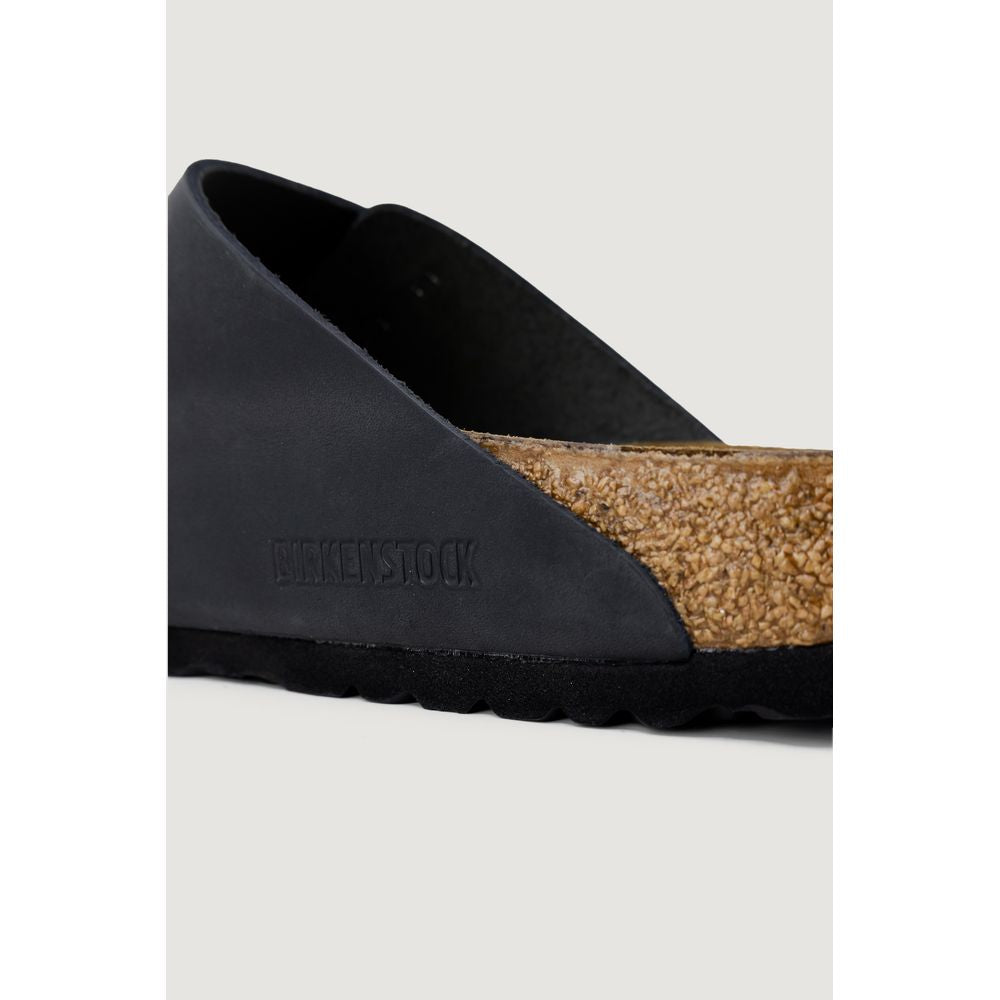 Birkenstock Black Faux Leather Slippers