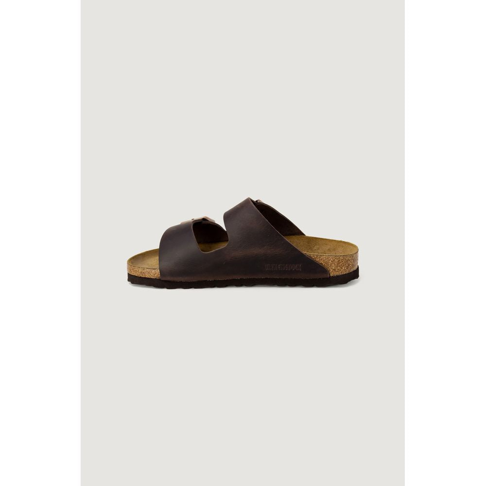 Birkenstock Braune Synthetik-Slipper