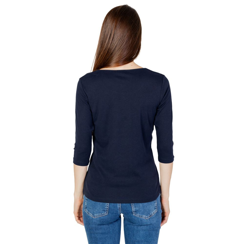 Street One Blue Cotton Long-Sleeved Shirt