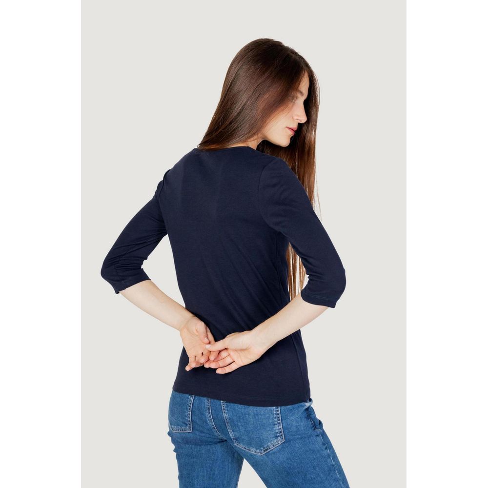 Street One Blue Cotton Long-Sleeved Shirt