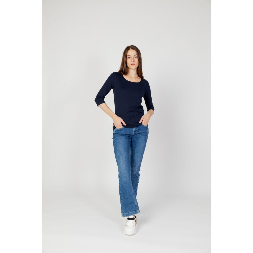 Street One Blue Cotton Long-Sleeved Shirt
